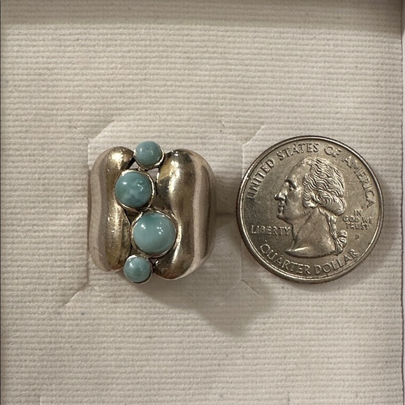 Sterling Silver Larimar Ring - Picture 8 of 8